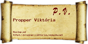 Propper Viktória névjegykártya