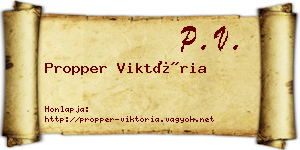 Propper Viktória névjegykártya